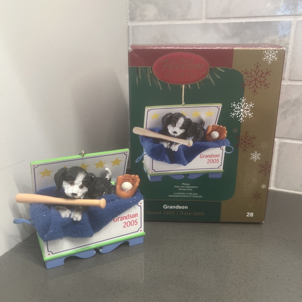 Carlton Heirloom Grandson 2005 Ornament NIB Ships Free!